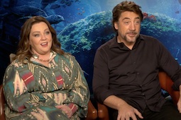 The Little Mermaid stars Melissa McCarthy and Javier Bardem spot the Disney lyrics in our Cineworld interview